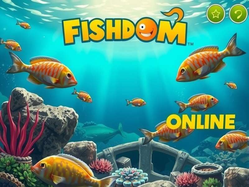 Fishdom Game Screenshot showing colorful aquarium with fish