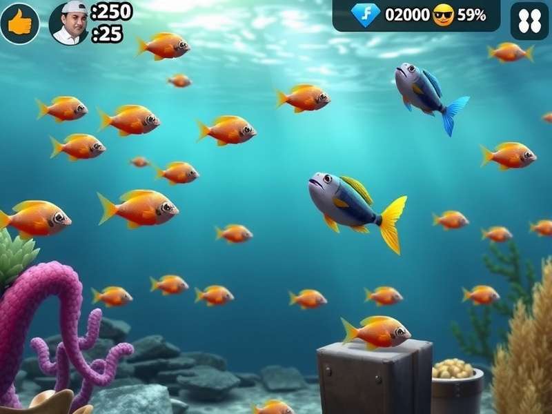 Fishdom गेम इंटरफेस और पैसा कमाने के विकल्प