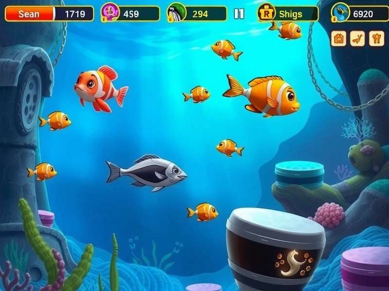 Fishdom H2O Hidden Odyssey गेमप्ले स्क्रीनशॉट - एक खूबसूरत अंडरवाटर दृश्य