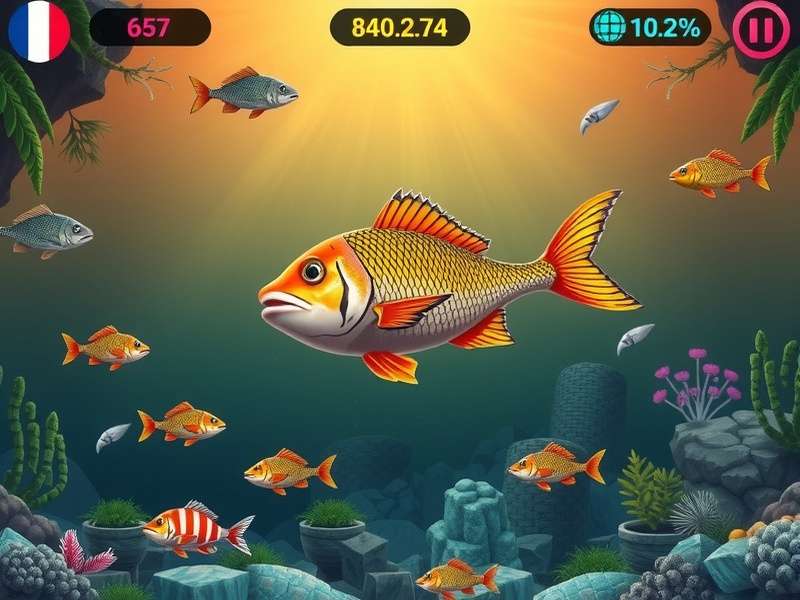 Fishdom iOS गेमप्ले स्क्रीनशॉट, एक्वेरियम और पहेली दिखाते हुए
