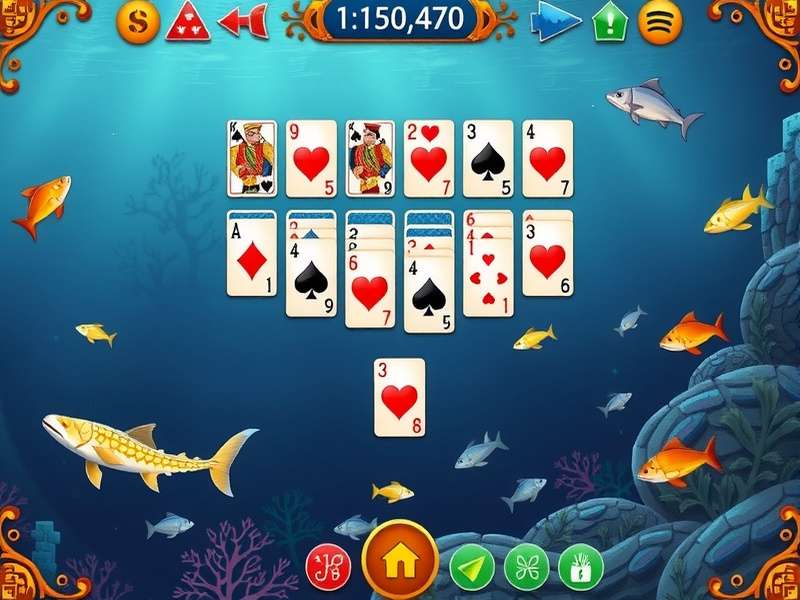 Fishdom Solitaire Level 1 गेमप्ले स्क्रीनशॉट