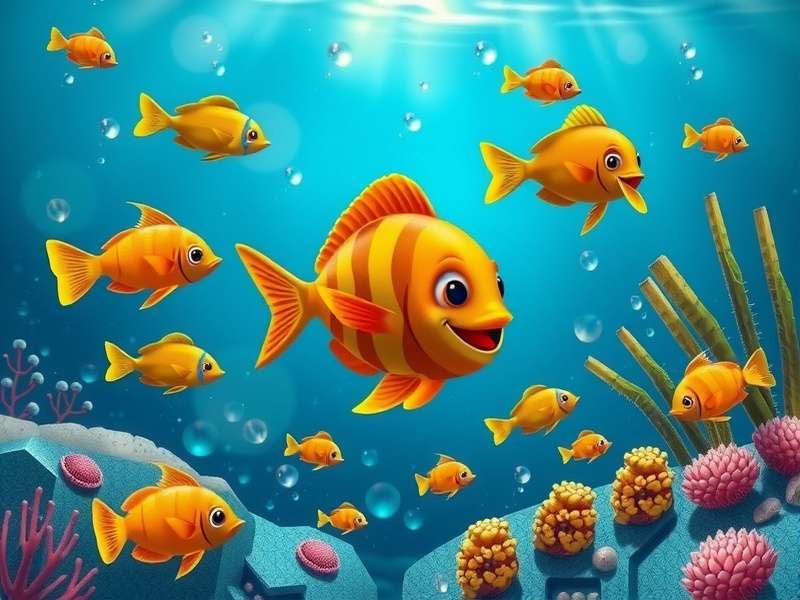 फिशडम 3 गेमप्ले स्क्रीनशॉट - रंगीन मछलियाँ और पजल