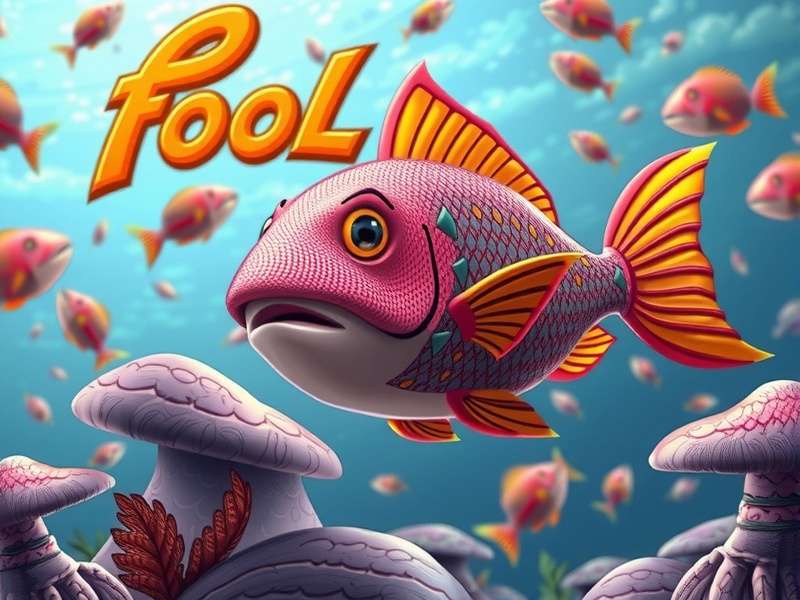 A vibrant, fully decorated Fishdom aquarium with exotic fish and ornaments