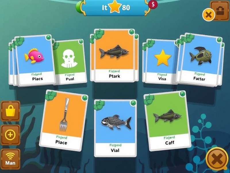 Visual metaphor of recycling cards in a puzzle game interface