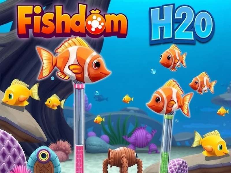 Beautifully decorated digital aquarium with colorful fish and plants