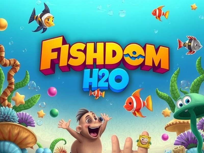 Fishdom H2o Hidden Odyssey gameplay on Nintendo 3DS screen showing colorful fish and puzzles