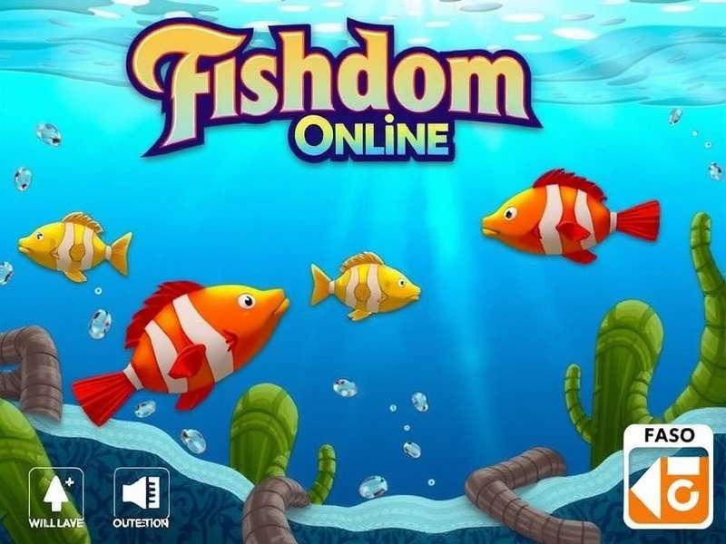 Fishdom Online Version gameplay screenshot showing colorful aquariums and puzzles