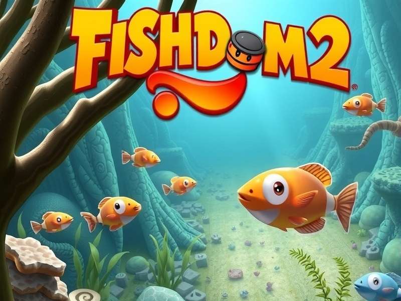 Fishdom 3 Online gameplay screenshot showing colorful underwater puzzles and aquarium decoration