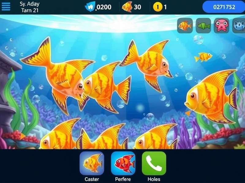 Fishdom gameplay showing a beautifully decorated aquarium with colorful fish