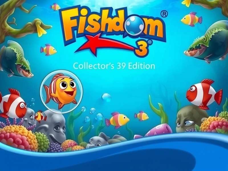 Fishdom 3 Collector's Edition gameplay screenshot showing vibrant underwater match-3 puzzles and aquarium decoration