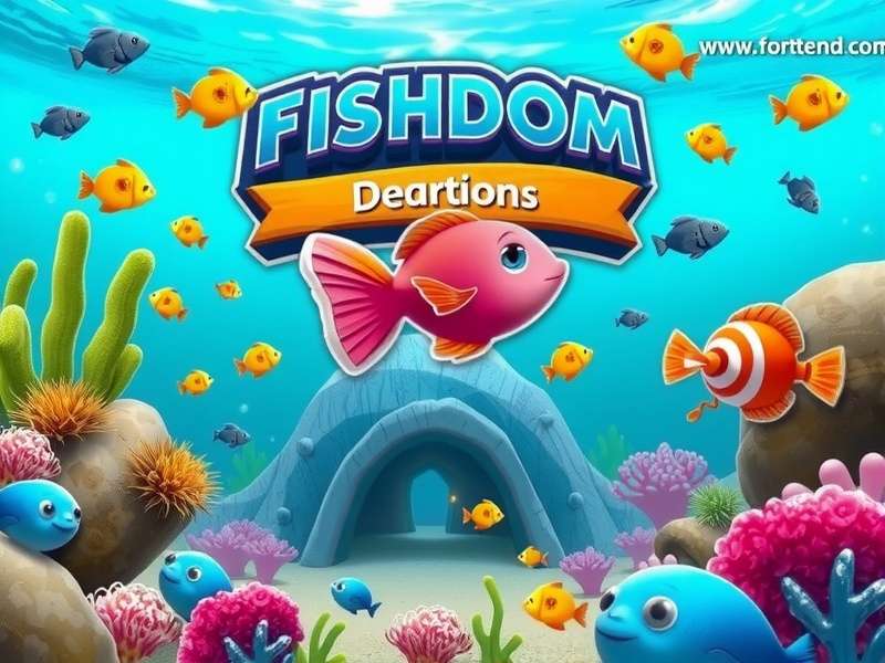 Vibrant Fishdom underwater aquarium scene with colorful fish and decorations