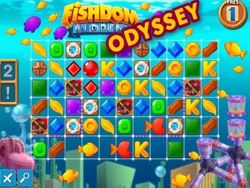 Fishdom H2O Hidden Odyssey vibrant underwater gameplay scene