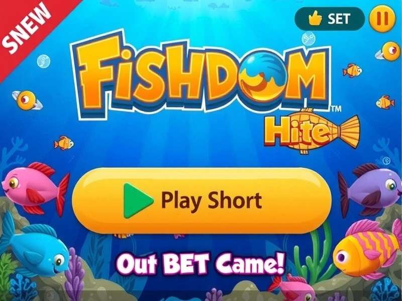 Fishdom gameplay on mobile device showing colorful puzzle levels