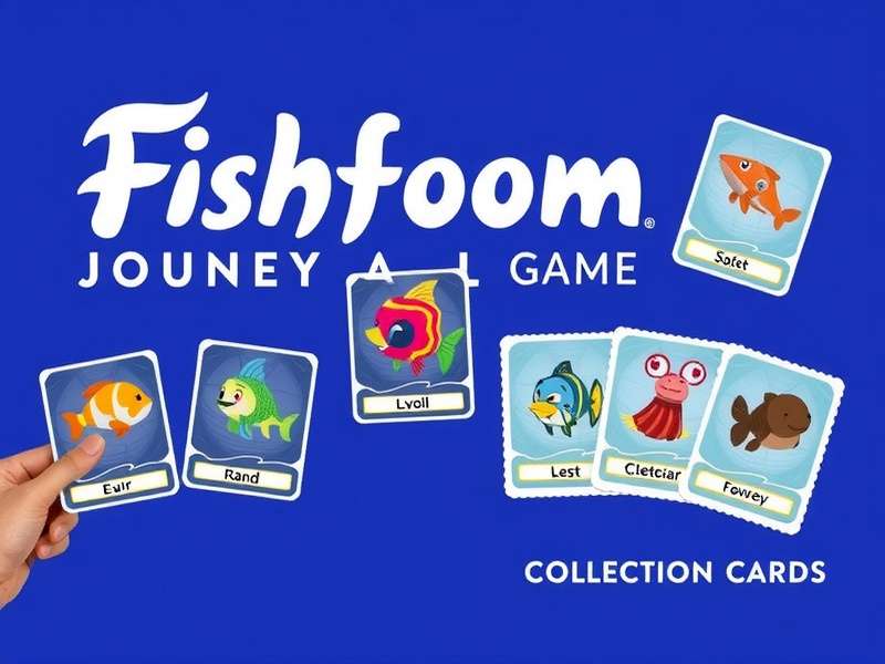 Complete Fishdom Journey Collection Cards album display with rare holographic cards