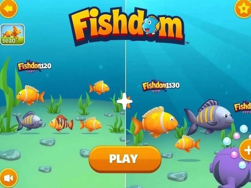 Colorful aquarium fish swimming in a beautifully decorated tank