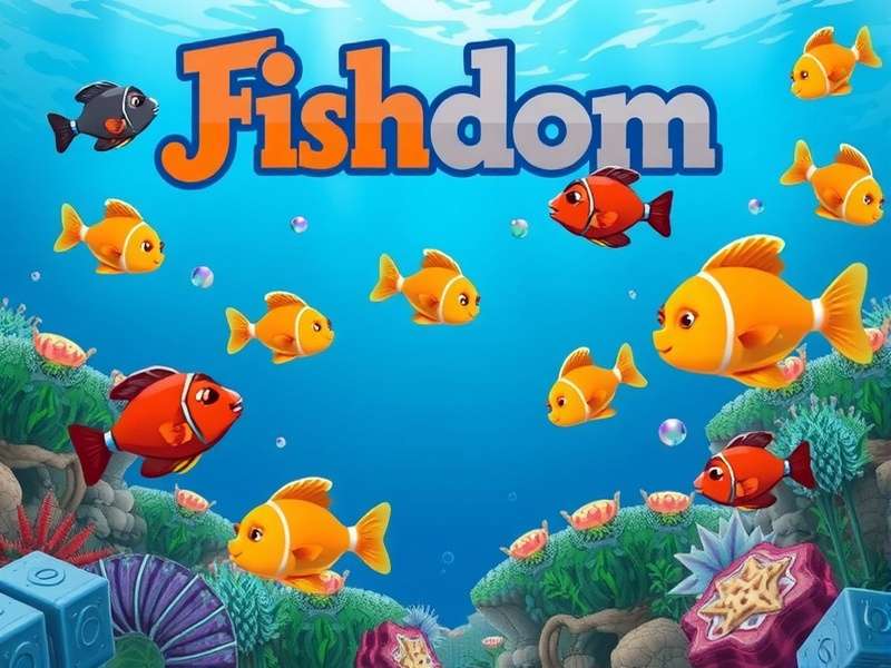 Fishdom Crazy Games gameplay screenshot showing colorful fish and puzzles