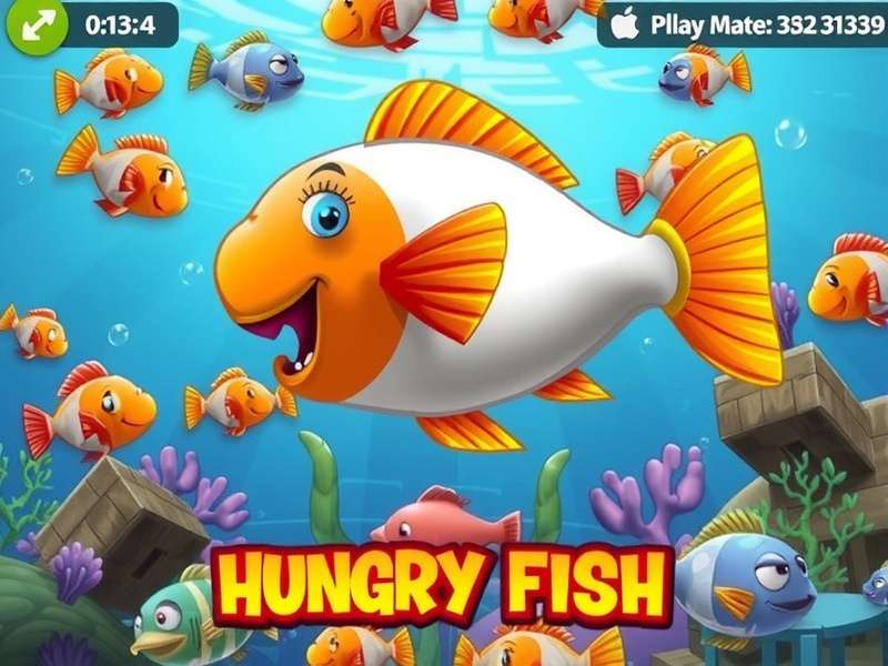 Fishdom Hungry Fish gameplay screen showcasing vibrant underwater match-3 puzzles