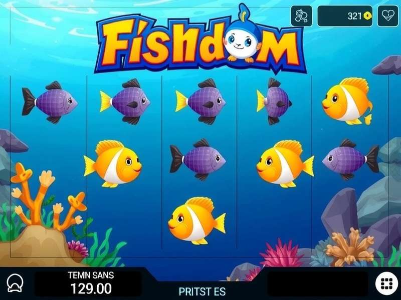 Fishdom game screenshot showing vibrant underwater match-3 gameplay and aquarium decoration