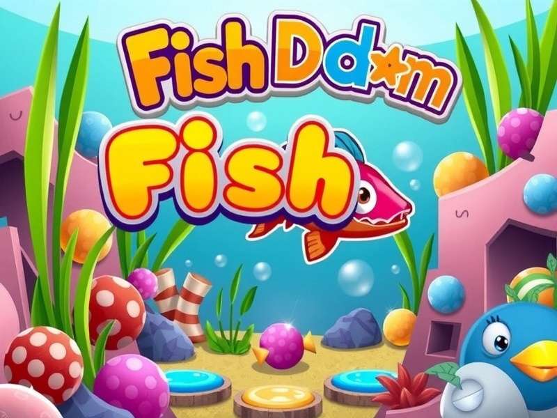 Fishdom gameplay screenshot showing colorful puzzles and aquarium