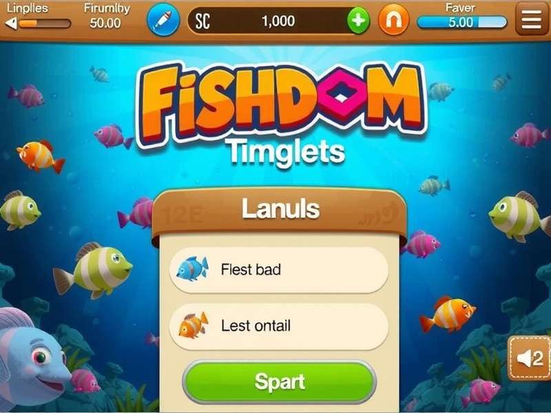 Colorful aquarium with tropical fish representing Fishdom's vibrant gameplay