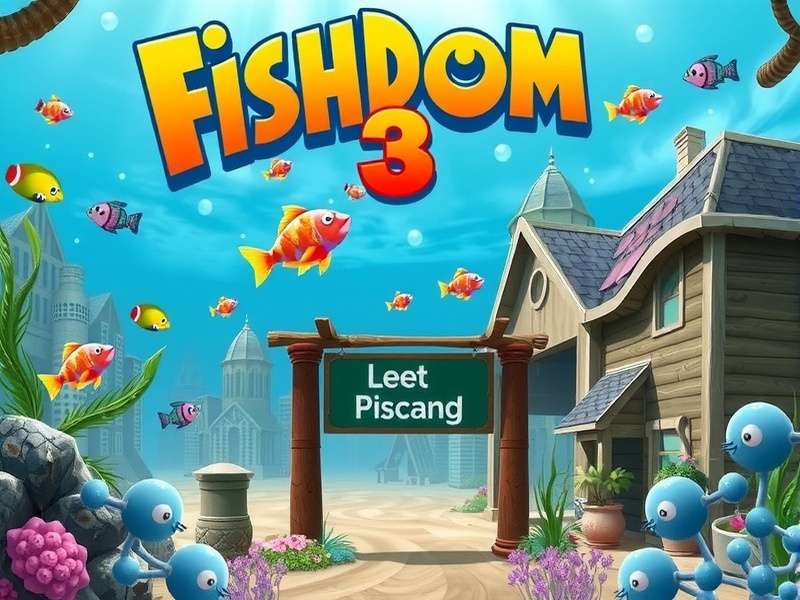 Fishdom 3 vibrant underwater aquarium gameplay on a mobile device