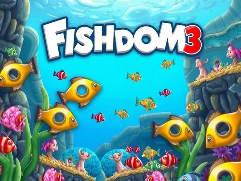 Fishdom 3 gameplay screenshot showing colorful fish and puzzles
