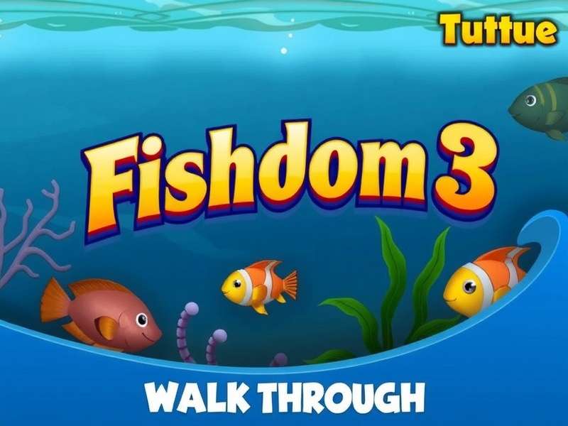 Detailed screenshot of a challenging Fishdom 3 puzzle level with strategy overlay