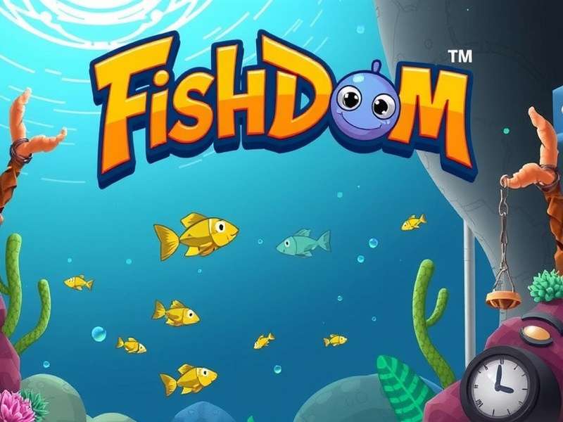 Fishdom Game Trailer official poster showing colorful aquarium and fish species