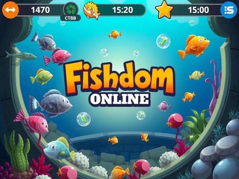 Fishdom Online Spielen aquarium gameplay screenshot showing colorful fish and decorations