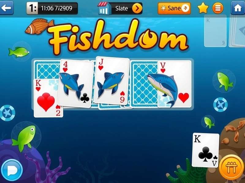 Fishdom Solitaire Deutsch German Edition aquarium puzzle gameplay screenshot